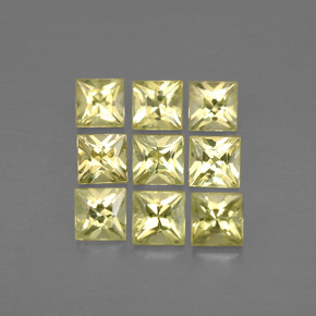 캐럿 천연 레몬 크리소베릴 보석, 스퀘어, 3.4×3.4 mm, VVS-VS