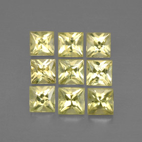 캐럿 천연 레몬 크리소베릴 보석, 스퀘어, 3.4×3.4 mm, VVS-VS