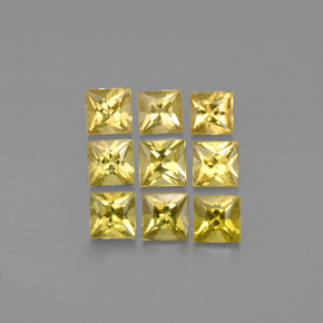 캐럿 천연 레몬 크리소베릴 보석, 스퀘어, 3×3 mm, VVS-VS