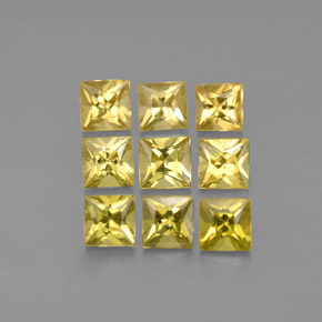 캐럿 천연 레몬 크리소베릴 보석, 스퀘어, 3×3 mm, VVS-VS