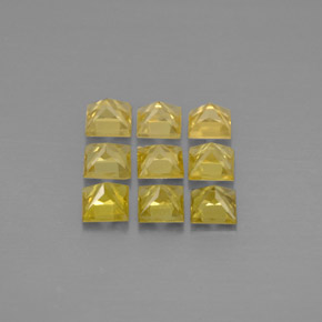 캐럿 천연 레몬 크리소베릴 보석, 스퀘어, 3×3 mm, VVS-VS