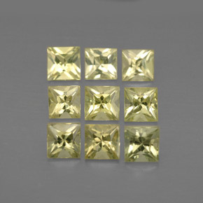 캐럿 천연 레몬 크리소베릴 보석, 스퀘어, 3.5×3.4 mm, VVS-VS