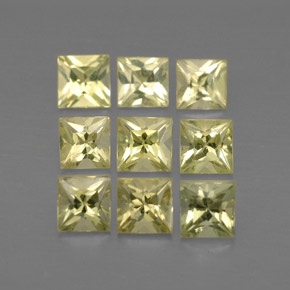 캐럿 천연 레몬 크리소베릴 보석, 스퀘어, 3.5×3.4 mm, VVS-VS