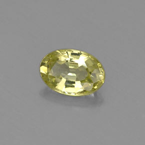 0.57캐럿 천연 옐로우 그린 크리소베릴, 타원형 컷, 6.1×4.2 mm, VVS