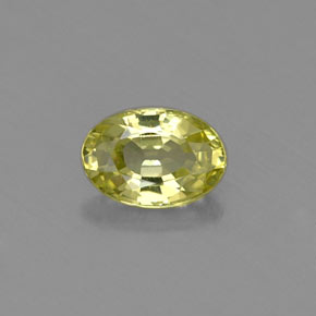 0.57캐럿 천연 옐로우 그린 크리소베릴, 타원형 컷, 6.1×4.2 mm, VVS