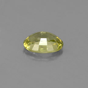 0.57캐럿 천연 옐로우 그린 크리소베릴, 타원형 컷, 6.1×4.2 mm, VVS