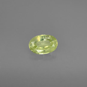 0.54캐럿 천연 라임 크리소베릴, 타원형 컷, 5.9×4 mm, VS