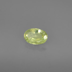 0.54캐럿 천연 라임 크리소베릴, 타원형 컷, 5.9×4 mm, VS