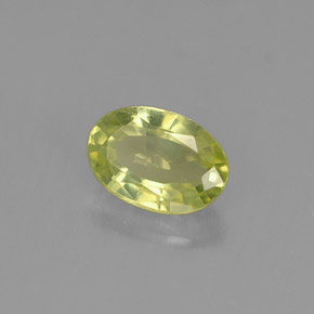 0.56캐럿 천연 옐로우 그린 크리소베릴, 타원형 컷, 5.9×4.1 mm, VVS