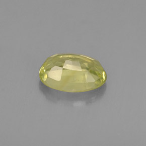 0.56캐럿 천연 옐로우 그린 크리소베릴, 타원형 컷, 5.9×4.1 mm, VVS