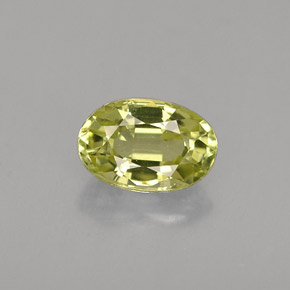 0.61캐럿 천연 옐로우 그린 크리소베릴, 타원형 컷, 6×4 mm, VVS
