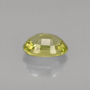 0.61캐럿 천연 옐로우 그린 크리소베릴, 타원형 컷, 6×4 mm, VVS