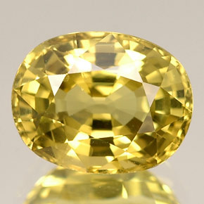 2.94캐럿 천연 골든 크리소베릴, 타원형 컷, 9.2×7.2 mm, VVS