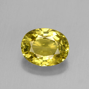 1.58캐럿 천연 녹빛 골든 크리소베릴, 타원형 컷, 7.8×6.1 mm, VVS