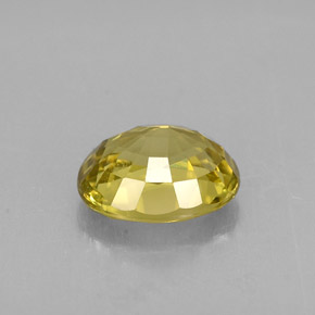 1.58캐럿 천연 녹빛 골든 크리소베릴, 타원형 컷, 7.8×6.1 mm, VVS