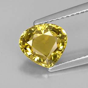 1.72캐럿 천연 녹빛 골든 크리소베릴, 배 모양, 7.9×7.2 mm, VVS
