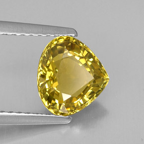 1.72캐럿 천연 녹빛 골든 크리소베릴, 배 모양, 7.9×7.2 mm, VVS