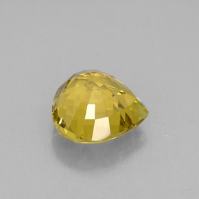 1.72캐럿 천연 녹빛 골든 크리소베릴, 배 모양, 7.9×7.2 mm, VVS