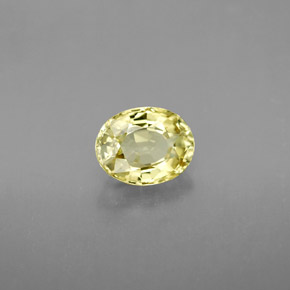 1.27캐럿 천연 녹빛 골든 크리소베릴, 타원형 컷, 7.2×5.6 mm, VVS