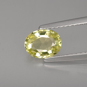 1.03캐럿 천연 녹빛 골든 크리소베릴, 타원형 컷, 7.1×5.5 mm, VVS