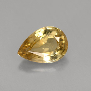 0.87캐럿 천연 골든 크리소베릴, 배 모양, 7.3×5.1 mm, VVS-VS