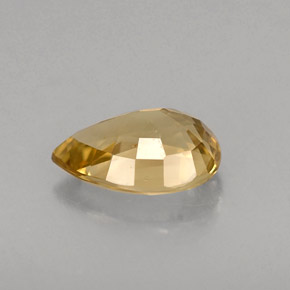 0.87캐럿 천연 골든 크리소베릴, 배 모양, 7.3×5.1 mm, VVS-VS