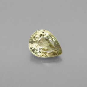 0.94캐럿 천연 골든 그린 크리소베릴, 배 모양, 7×5.3 mm, VVS