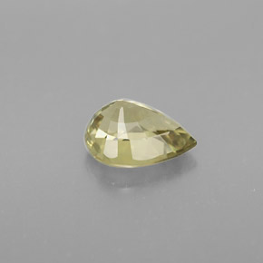 0.94캐럿 천연 골든 그린 크리소베릴, 배 모양, 7×5.3 mm, VVS