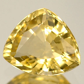 0.78캐럿 천연 옐로우 크리소베릴, 트릴리언, 6.8×5.8 mm, IF