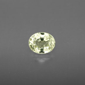 1.10캐럿 천연 녹빛 옐로우 크리소베릴, 타원형 컷, 6.4×5.2 mm, VVS