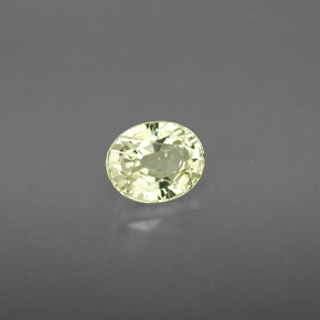 1.10캐럿 천연 녹빛 옐로우 크리소베릴, 타원형 컷, 6.4×5.2 mm, VVS