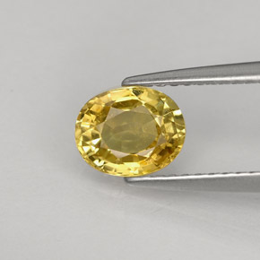 1.22캐럿 천연 골든 크리소베릴, 타원형 컷, 7×5.6 mm, VS