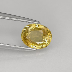 1.22캐럿 천연 골든 크리소베릴, 타원형 컷, 7×5.6 mm, VS