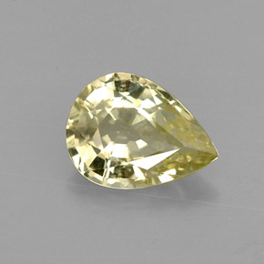 1.06캐럿 천연 골든 그린 크리소베릴, 배 모양, 7.8×5.8 mm, VVS-VS
