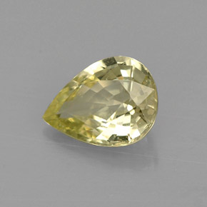 1.06캐럿 천연 골든 그린 크리소베릴, 배 모양, 7.8×5.8 mm, VVS-VS