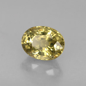 0.81캐럿 천연 녹빛 골든 크리소베릴, 타원형 컷, 6.1×4.7 mm, VVS-VS