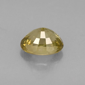 0.81캐럿 천연 녹빛 골든 크리소베릴, 타원형 컷, 6.1×4.7 mm, VVS-VS