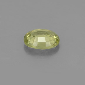 0.82캐럿 천연 옐로우 그린 크리소베릴, 타원형 컷, 6.4×5.3 mm, VVS-VS