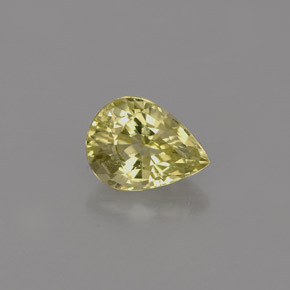 0.68캐럿 천연 골든 그린 크리소베릴, 배 모양, 6.1×4.7 mm, IF