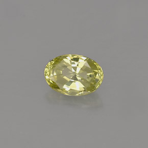 0.58캐럿 천연 옐로우 그린 크리소베릴, 타원형 컷, 5.9×4.1 mm, IF