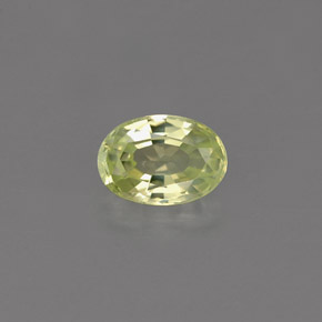 0.61캐럿 천연 옐로우 그린 크리소베릴, 타원형 컷, 5.8×4.1 mm, VVS