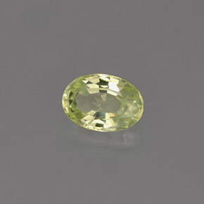 0.61캐럿 천연 옐로우 그린 크리소베릴, 타원형 컷, 5.8×4.1 mm, VVS