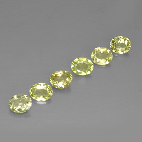 캐럿 천연 옐로우 그린 크리소베릴 보석, 타원형 컷, 5.1×4.2 mm, VVS