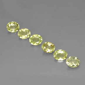 캐럿 천연 옐로우 그린 크리소베릴 보석, 타원형 컷, 5.1×4.2 mm, VVS