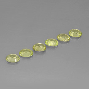 캐럿 천연 옐로우 그린 크리소베릴 보석, 타원형 컷, 5.1×4.2 mm, VVS