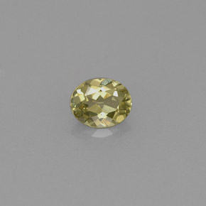0.44캐럿 천연 골든 그린 크리소베릴, 타원형 컷, 5.2×4.1 mm, VVS-VS