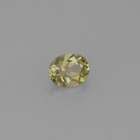 0.44캐럿 천연 골든 그린 크리소베릴, 타원형 컷, 5.2×4.1 mm, VVS-VS