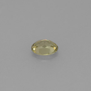 0.44캐럿 천연 골든 그린 크리소베릴, 타원형 컷, 5.2×4.1 mm, VVS-VS