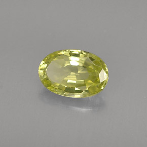 0.56캐럿 천연 골든 그린 크리소베릴, 타원형 컷, 6.1×4.1 mm, VVS-VS