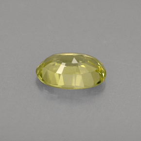 0.56캐럿 천연 골든 그린 크리소베릴, 타원형 컷, 6.1×4.1 mm, VVS-VS